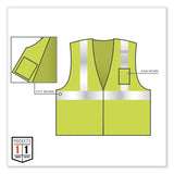 ergodyne® GloWear 8256Z Class 2 Self-Extinguishing Zipper Vest, Polyester, 2X-Large/3X-Large, Lime, Ships in 1-3 Business Days (EGO21577) Each