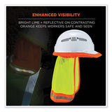ergodyne® GloWear 8005 Hi-Vis Hard Hat Neck Shade, 20 x 12.5, Lime, Ships in 1-3 Business Days (EGO29053) Each