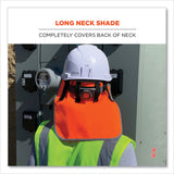 ergodyne® GloWear 8006 Hi-Vis Hard Hat Neck Shade, 12.25 x 10.5, Orange, Ships in 1-3 Business Days (EGO29061) Each
