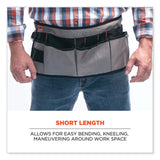 ergodyne® Arsenal 5707 Canvas Waist Apron, 14 Compartments, 25.5 x 34, Canvas, Gray, Ships in 1-3 Business Days (EGO13698) Each