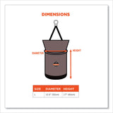 ergodyne® Arsenal 5974 Hoist Bucket Tool Bag w/ Swiveling Carabiner and Zipper Top, 12.5 x 12.5 x 17, Gray, Ships in 1-3 Business Days (EGO15974) Each