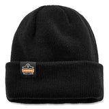 ergodyne® N-Ferno 6811Z Rib Knit Hat with Zipper for Bump Cap Insert, One Size Fits Most, Black, Ships in 1-3 Business Days (EGO16801) Each