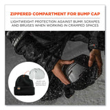 ergodyne® N-Ferno 6811Z Rib Knit Hat with Zipper for Bump Cap Insert, One Size Fits Most, Black, Ships in 1-3 Business Days (EGO16801) Each