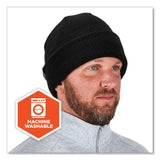 ergodyne® N-Ferno 6811Z Rib Knit Hat with Zipper for Bump Cap Insert, One Size Fits Most, Black, Ships in 1-3 Business Days (EGO16801) Each
