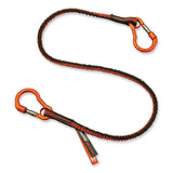 ergodyne® Squids 3110F(x) Tool Lanyard w/Aluminum Carabiners, 10lb Max Work Capacity, 38" to 48",Orange/Gray,Ships in 1-3 Business Days (EGO19822) Each