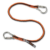 ergodyne® Squids 3111F(x) Tool Lanyard w/StainlessSteel Carabiners,15lb Max Work Cap, 38" to 48",Orange/Gray,Ships in 1-3 Business Days (EGO19823) Each