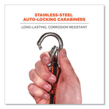 ergodyne® Squids 3111F(x) Tool Lanyard w/StainlessSteel Carabiners,15lb Max Work Cap, 38" to 48",Orange/Gray,Ships in 1-3 Business Days (EGO19823) Each