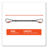 ergodyne® Squids 3111F(x) Tool Lanyard w/StainlessSteel Carabiners,15lb Max Work Cap, 38" to 48",Orange/Gray,Ships in 1-3 Business Days (EGO19823) Each