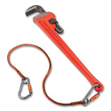 ergodyne® Squids 3118F(x) Tool Lanyards w/Lock Aluminum Carabiners, 15 lb Work Cap, 38" to 48", Orange/Gray,Ships in 1-3 Business Days (EGO19828) Each