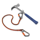 ergodyne® Squids 3118F(x) Tool Lanyards w/Lock Aluminum Carabiners, 15 lb Work Cap, 38" to 48", Orange/Gray,Ships in 1-3 Business Days (EGO19828) Each