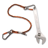 ergodyne® Squids 3119F(x) Tool Lanyard w/Swiveling Aluminum Carabiners, 25 lb Max Work Cap, 38" to 48",OR/GY,Ships in 1-3 Business Days (EGO19829) Each