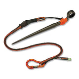 ergodyne® Squids 3102F(x) Tool Lanyard w/Aluminum Carabiner+Cinch-Loop, 5 lb Max Work Cap, 38" to 48", OR/GY,Ships in 1-3 Business Days (EGO19864) Each