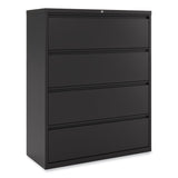 Alera® Lateral File, 4 Legal/Letter-Size File Drawers, Black, 42" x 18.63" x 52.5" (ALEHLF4254BL) Each