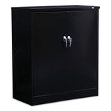 Alera® Assembled 42" High Heavy-Duty Welded Storage Cabinet, Two Adjustable Shelves, 36w x 18d, Black (ALECM4218BK) Each