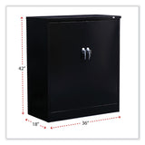 Alera® Assembled 42" High Heavy-Duty Welded Storage Cabinet, Two Adjustable Shelves, 36w x 18d, Black (ALECM4218BK) Each