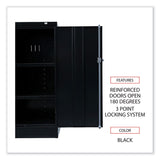 Alera® Assembled 42" High Heavy-Duty Welded Storage Cabinet, Two Adjustable Shelves, 36w x 18d, Black (ALECM4218BK) Each