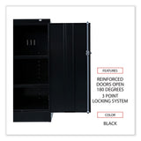 Alera® Economy Assembled Storage Cabinet, 36w x 18d x 42h, Black (ALECME4218BK) Each