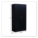 Alera® Economy Assembled Storage Cabinet, 36w x 18d x 72h, Black (ALECME7218BK) Each