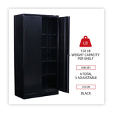 Alera® Economy Assembled Storage Cabinet, 36w x 18d x 72h, Black (ALECME7218BK) Each
