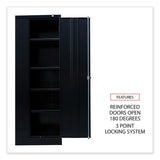 Alera® Economy Assembled Storage Cabinet, 36w x 18d x 72h, Black (ALECME7218BK) Each