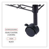 Alera® Compact File Cart for Side-to-Side Filing, Metal, 1 Shelf, 1 Bin, 15.25" x 12.38" x 21", Black (ALEFW601416BL) Each