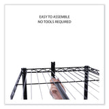 Alera® Wire Shelving Garment Rack, 30 Garments, 36w x 18d x 75h, Black (ALEGR363618BL) Each