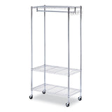 Alera® Wire Shelving Garment Rack, 30 Garments, 36w x 18d x 75h, Silver (ALEGR363618SR) Each