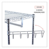 Alera® Wire Shelving Garment Rack, 30 Garments, 36w x 18d x 75h, Silver (ALEGR363618SR) Each