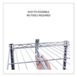 Alera® Wire Shelving Garment Rack, 30 Garments, 36w x 18d x 75h, Silver (ALEGR363618SR) Each
