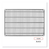 Alera® Industrial Wire Shelving Extra Wire Shelves, 36w x 24d, Black, 2 Shelves/Carton (ALESW583624BL) 2 Shelves