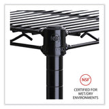 Alera® Industrial Wire Shelving Extra Wire Shelves, 48w x 18d, Black, 2 Shelves/Carton (ALESW584818BL) 2 Shelves