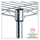 Alera® Industrial Wire Shelving Extra Wire Shelves, 48w x 18d, Silver, 2 Shelves/Carton (ALESW584818SR) Pack of 2