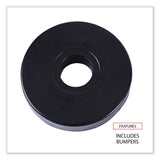 Alera® Optional Casters for Wire Shelving, Hooded Design with Integrated Bumpers, Grip Ring Stem, 5" Wheel, Black, 4/Set (2 Locking) (ALESW590004) Set of 4