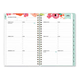 Blue Sky® Day Designer “Secret Garden Mint” Academic Weekly/Monthly Twin-Wire Notes Planner, 8 x 5, 12-Month (July to June): 2022-2023 (BLS137900A23)