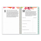 Blue Sky® Day Designer “Secret Garden Mint” Academic Weekly/Monthly Twin-Wire Notes Planner, 8 x 5, 12-Month (July to June): 2022-2023 (BLS137900A23)
