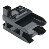 deflecto® Corporate Desk Tray Set, 2 Sections, Letter to Legal Size Files, 10" x 13.63" x 2.25", Black, Set (DEF583004) 1 Set