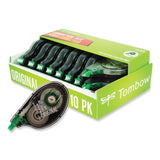 Tombow® MONO Correction Tape, Gray/Clear Applicator, 0.17" x 394", White Tape, 10/Pack (TOM68720)
