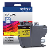 Brother LC402XLYS High-Yield Ink, 1,500 Page-Yield, Yellow (BRTLC402XLYS) Each