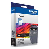 Brother LC402BKS Ink, 550 Page-Yield, Black (BRTLC402BKS) Each