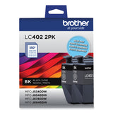 Brother LC4022PKS Ink, 550 Page-Yield, Black, 2/Pack (BRTLC4022PKS) Each