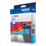 Brother LC402XLCS High-Yield Ink, 1,500 Page-Yield, Cyan (BRTLC402XLCS) Each