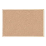U Brands Cork Bulletin Board, 35 x 23, Tan Surface, Birch Wood Frame (UBR266U0001) Each