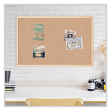 U Brands Cork Bulletin Board, 35 x 23, Tan Surface, Birch Wood Frame (UBR266U0001) Each