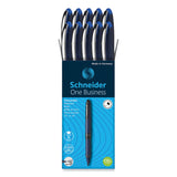 Schneider® One Business Roller Ball Pen, Stick, Fine 0.6 mm, Blue Ink, Blue Barrel, 10/Box (RED183003) Box of 10