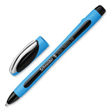Schneider® Slider Memo XB Ballpoint Pen, Stick, Extra-Bold 1.4 mm, Black Ink, Black/Light Blue Barrel, 10/Box (RED150201) Box of 10