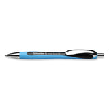 Schneider® Slider Rave XB Ballpoint Pen, Retractable, Extra-Bold 1.4 mm, Black Ink, Black/Light Blue Barrel (RED132501) Each