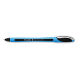 Schneider® Slider Memo XB Ballpoint Pen, Stick, Extra-Bold 1.4 mm, Black Ink, Black/Light Blue Barrel, 10/Box (RED150201) Box of 10