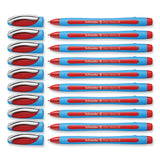 Schneider® Slider Memo XB Ballpoint Pen, Stick, Extra-Bold 1.4 mm, Red Ink, Red/Light Blue Barrel, 10/Box (RED150202) Box of 10