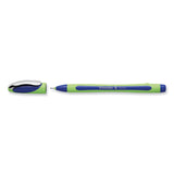 Schneider® Xpress Fineliner Porous Point Pen, Stick, Medium 0.8 mm, Blue Ink, Blue/Green Barrel, 10/Box (RED190003) Box of 10