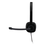 Logitech® H151 Binaural Over The Head Headset, Black (LOG981000587) Each